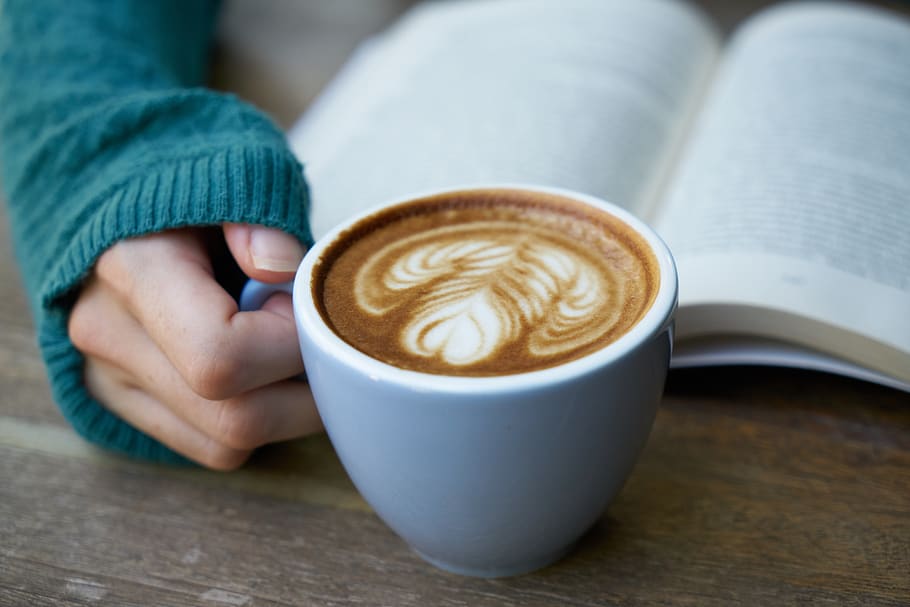 Person Holding Mug of Coffee Latte, beverage, break, brown, caffeine HD wallpaper