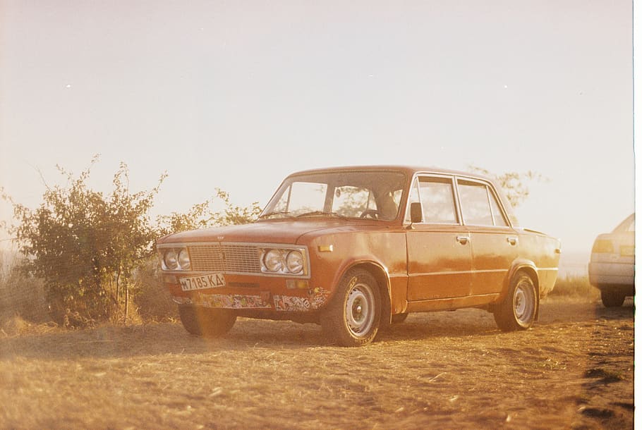 summer, old, classick, car, vaz, mode of transportation, sky HD wallpaper