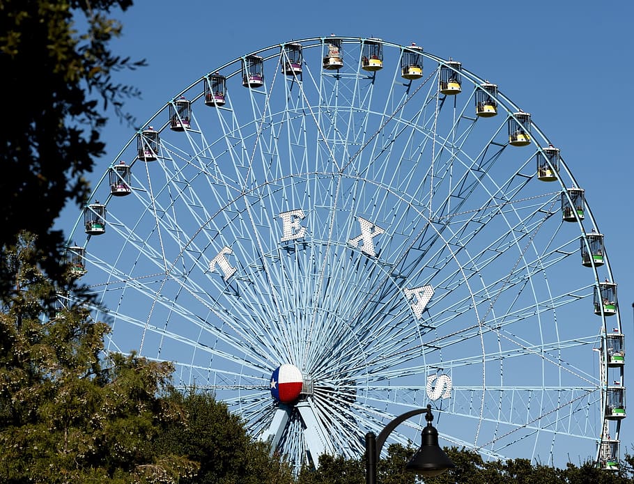 ferris, wheel, ride, construction, architecture, metal, texas HD wallpaper