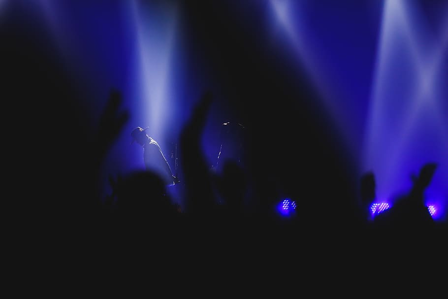 lighting, stage, crowd, flare, concert, leisure activities HD wallpaper