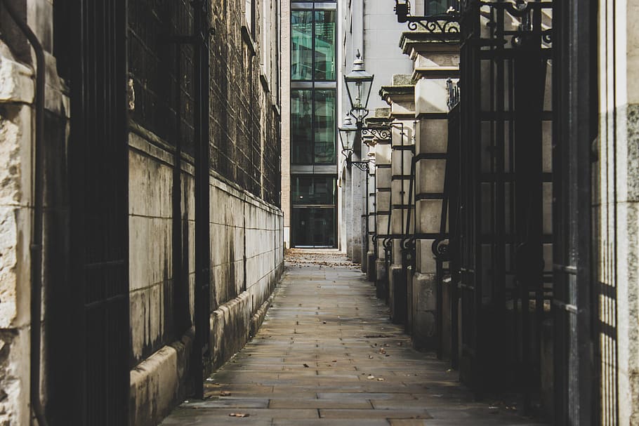 gray concrete walkway, the way forward, direction, architecture HD wallpaper