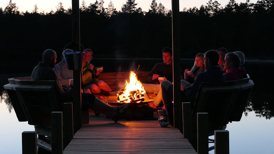person, human, fire, bonfire, flame, glamping, canvashotel