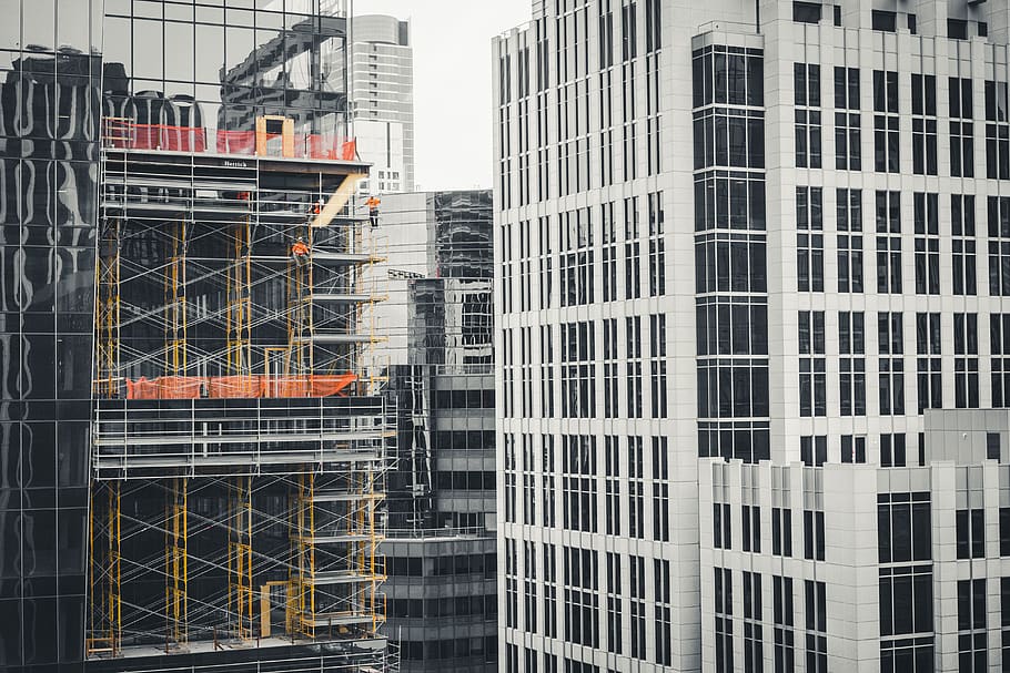 white concrete building, construction, san francisco, city, skyscraper HD wallpaper