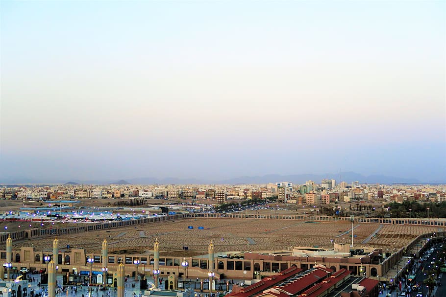panoramic, cemetery, medina, hijaz, city, islam, through jannatul ma'wa which'l baki