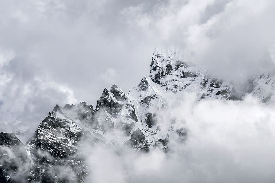 Mountain, cloud - sky, beauty in nature, scenics - nature, tranquility HD wallpaper