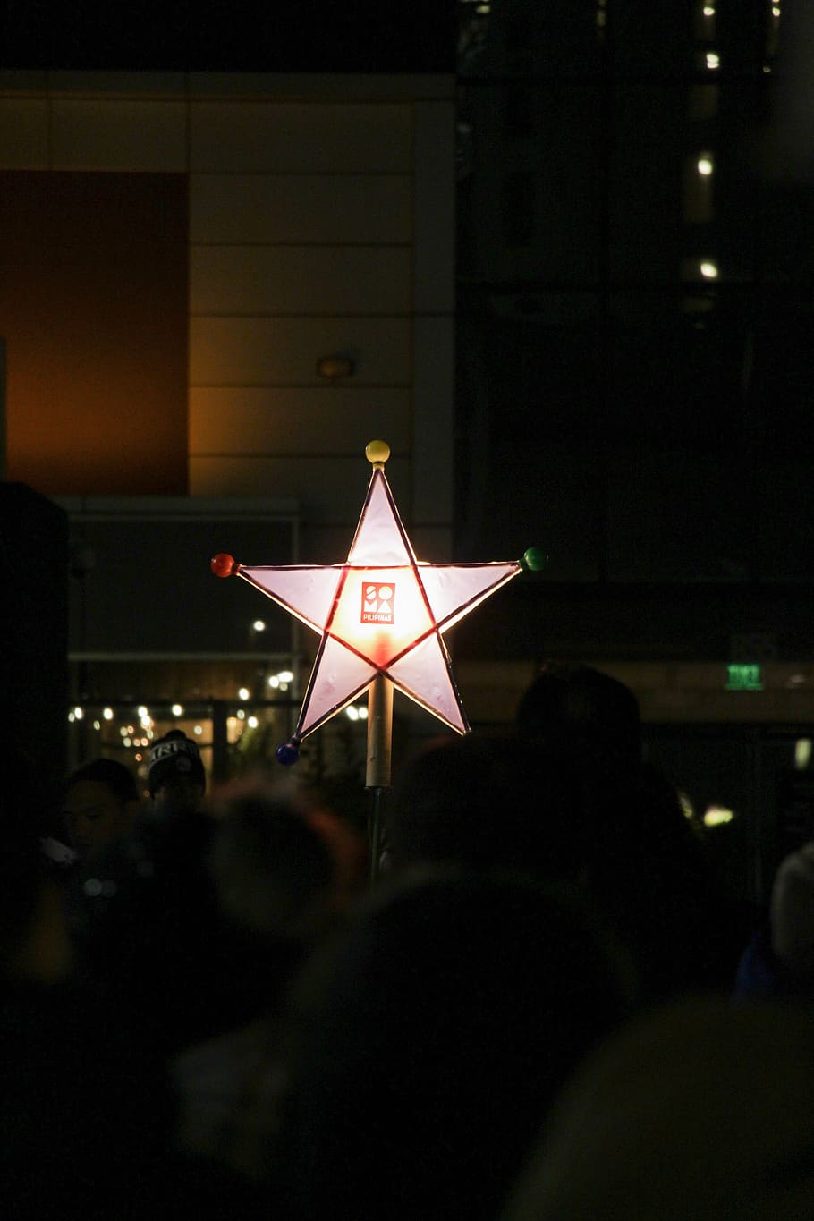 star LED décor, symbol, star symbol, person, human, lighting HD wallpaper