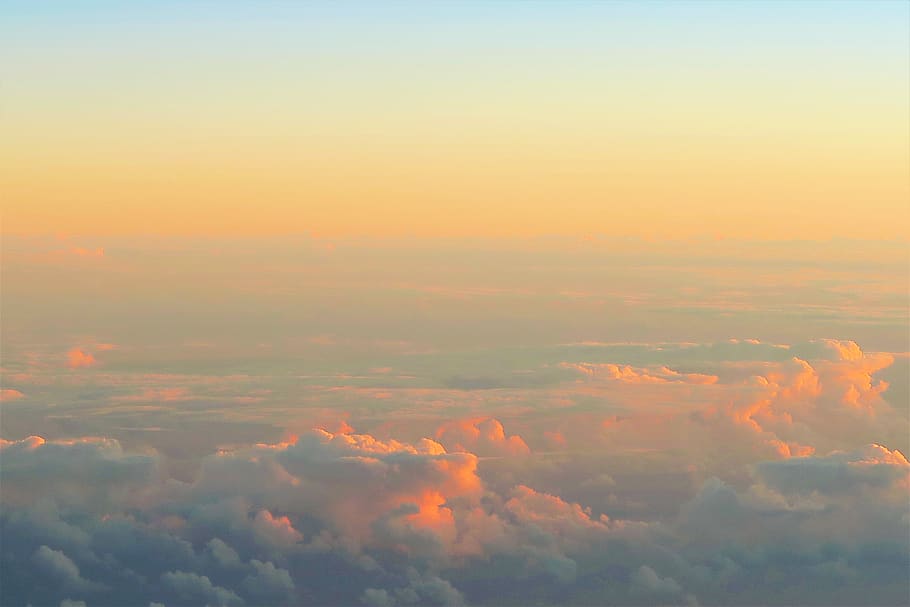 cloud, clouds, in the evening, sunset, sky, nature, air, atmosphere HD wallpaper