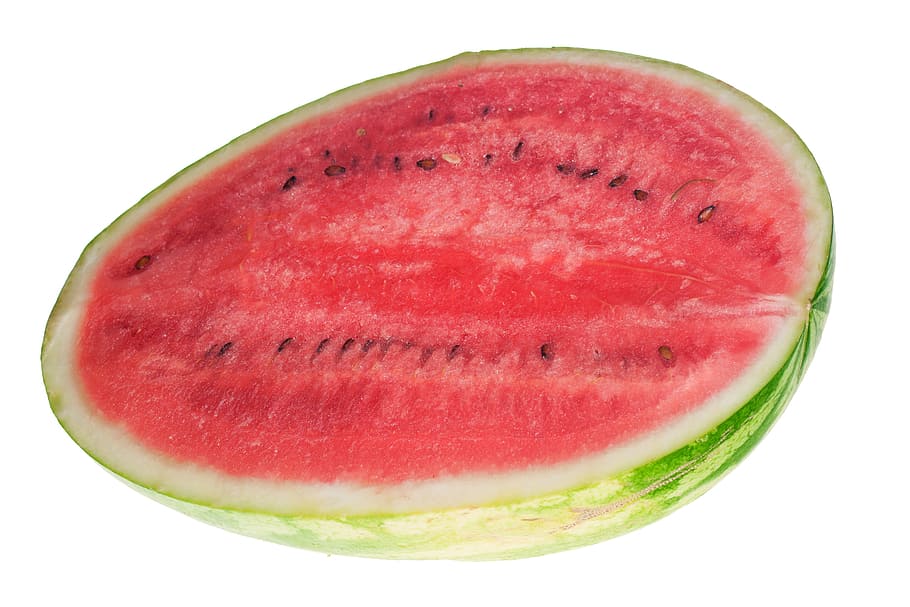 watermelon, slice, isolated, white, sweetfood, red, diet, studio HD wallpaper