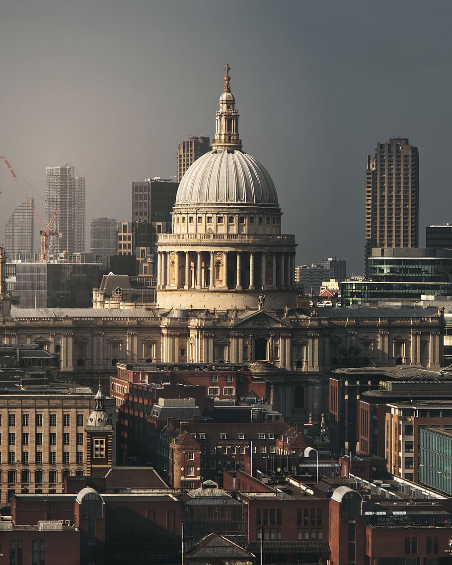 white dome and buildings, building exterior, architecture, built structure HD wallpaper