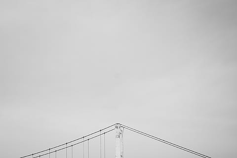 bridge, sky, white, iceland, minimalism, negative space, copy space HD wallpaper