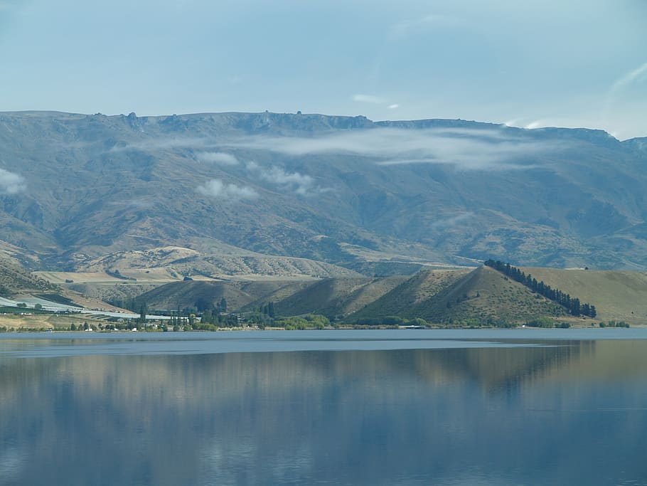 new zealand, lake dunstan, otago, mountain, scenics - nature, HD wallpaper