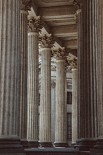 photography of concrete column, building, pillar, architecture HD wallpaper