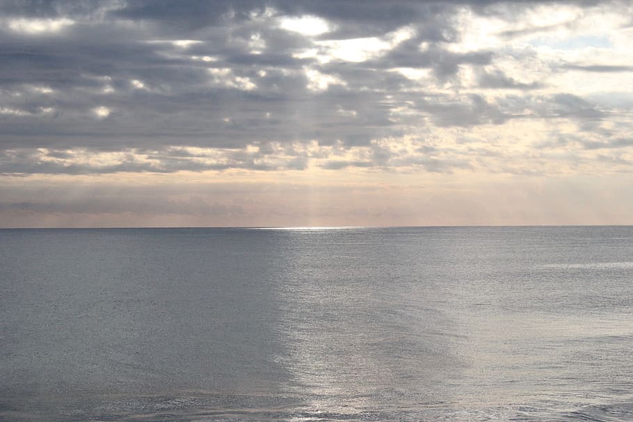 beach, sunrise, clouds, sea, sky, seascape, landscape, morning HD wallpaper