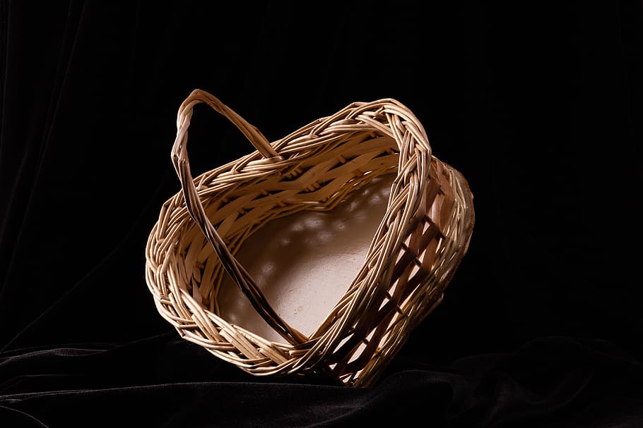 valentine, basket, ornament, heart, holidays, romantic, symbol, HD wallpaper