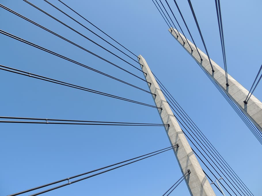 Low Angle Photography of Cable Railings at Daytime, architecture HD wallpaper