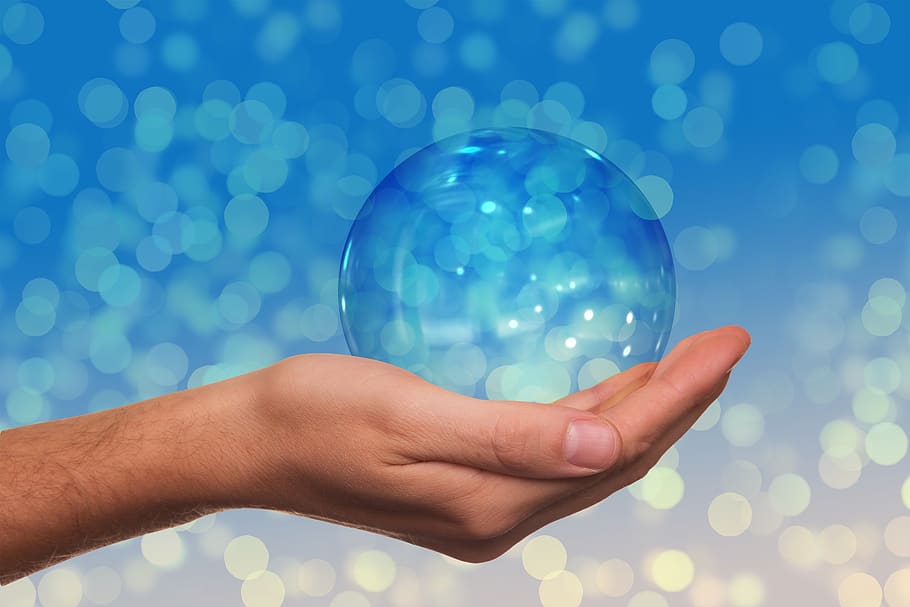 hand, keep, ball, bokeh, blur, finger, present, presentation HD wallpaper