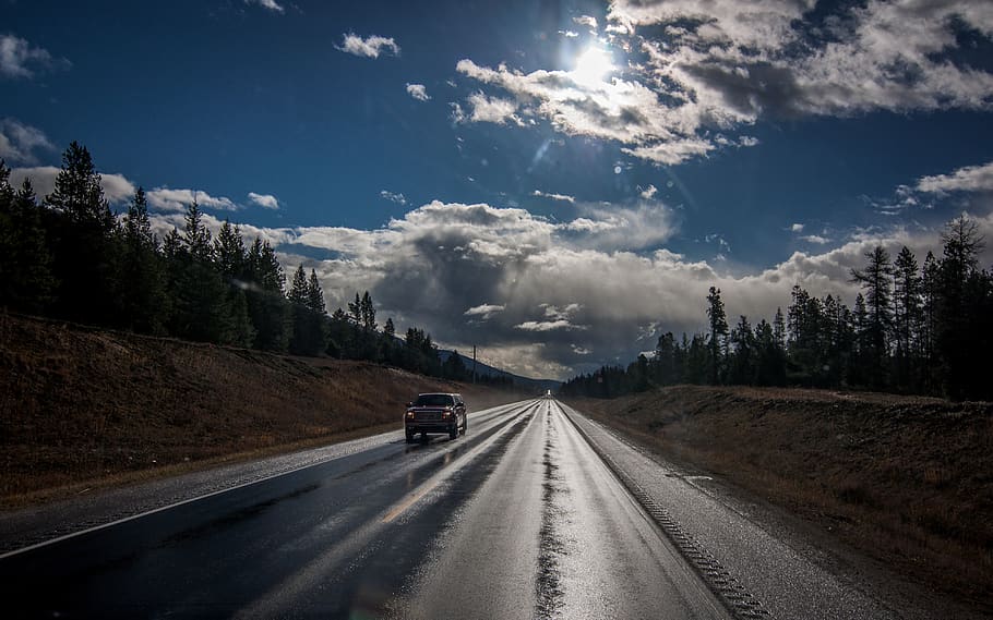 canada, valemount, transportation, road, cloud - sky, mode of transportation HD wallpaper