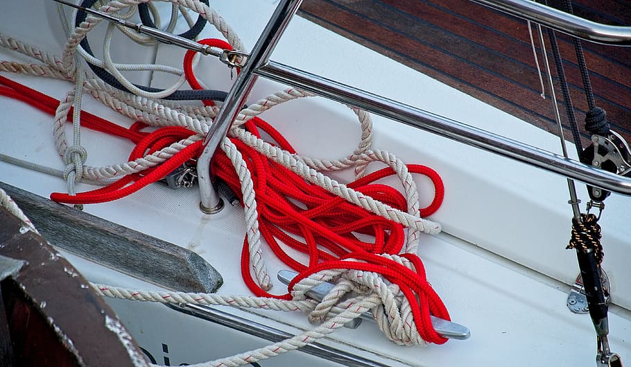 Hd Wallpaper Cords Knots Red Quay Yacth Sail White Sailing Colors Wallpaper Flare