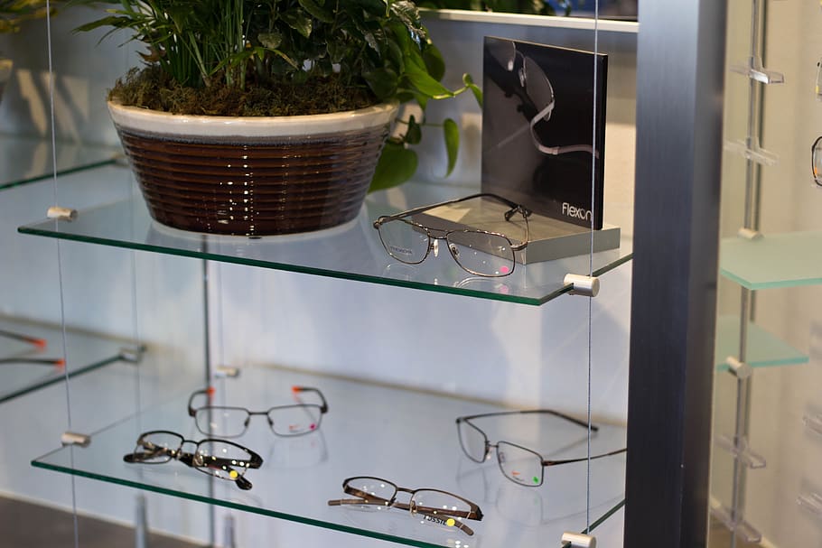 glasses, eye care, flexon, indoors, potted plant, no people HD wallpaper