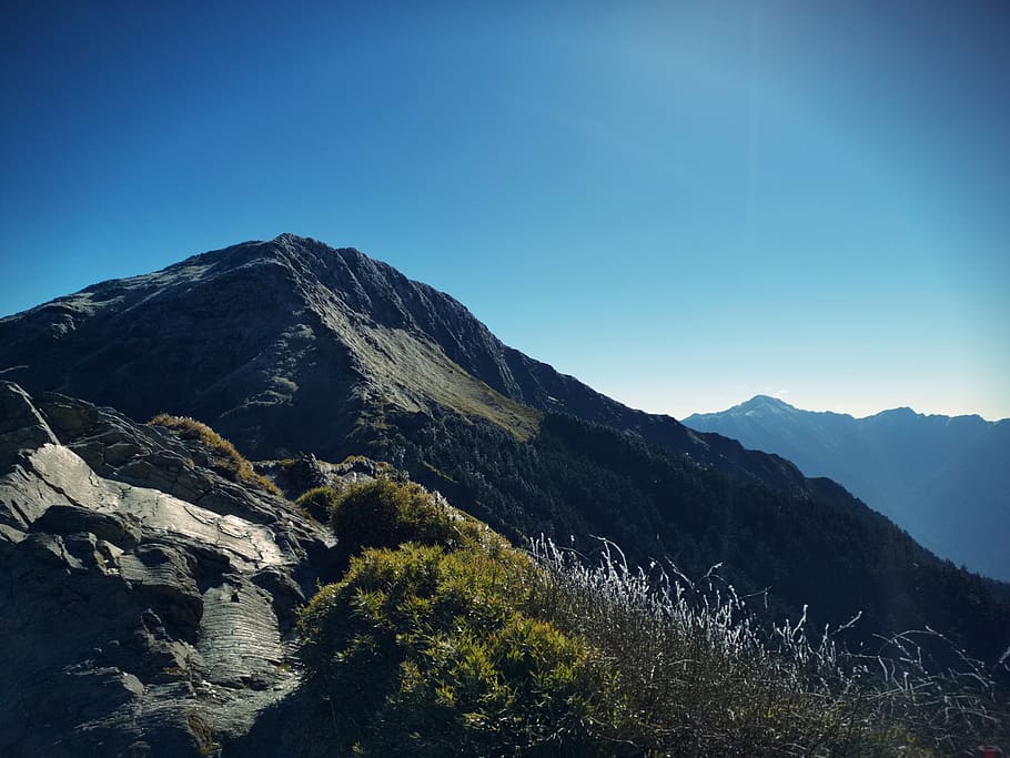 mountain range, outdoors, nature, peak, slope, scenery, fir HD wallpaper
