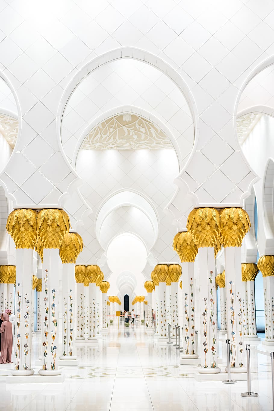 uae, abu dhabi, sheikh zayed, grand, mosque, night, lights, HD wallpaper