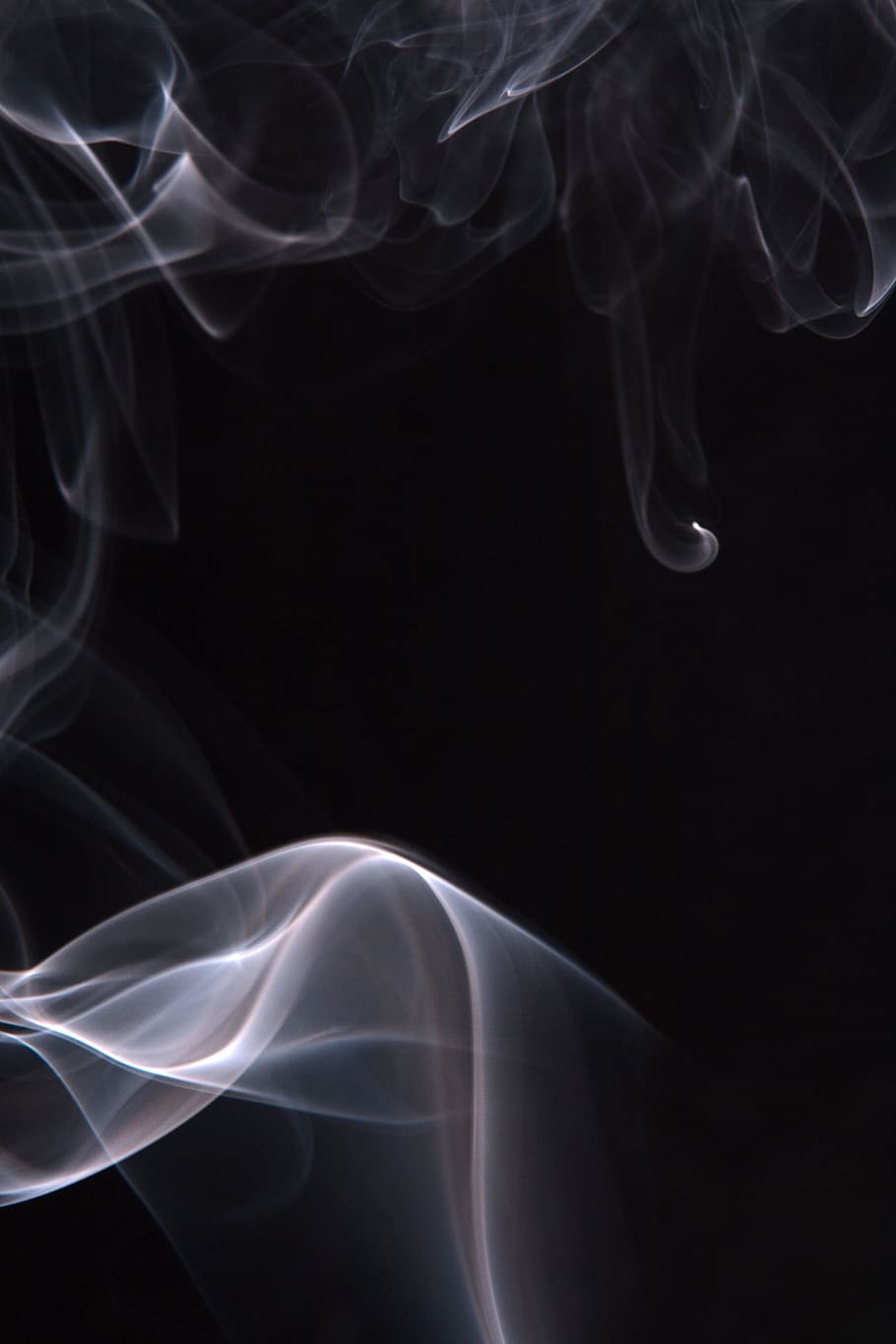 smoke, background, black, white, graphic, hot, isolated, curve HD wallpaper