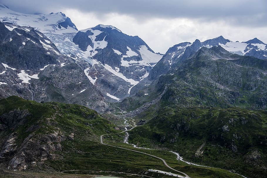 mountains, landscape, rock, switzerland, susten, bergstrasse HD wallpaper