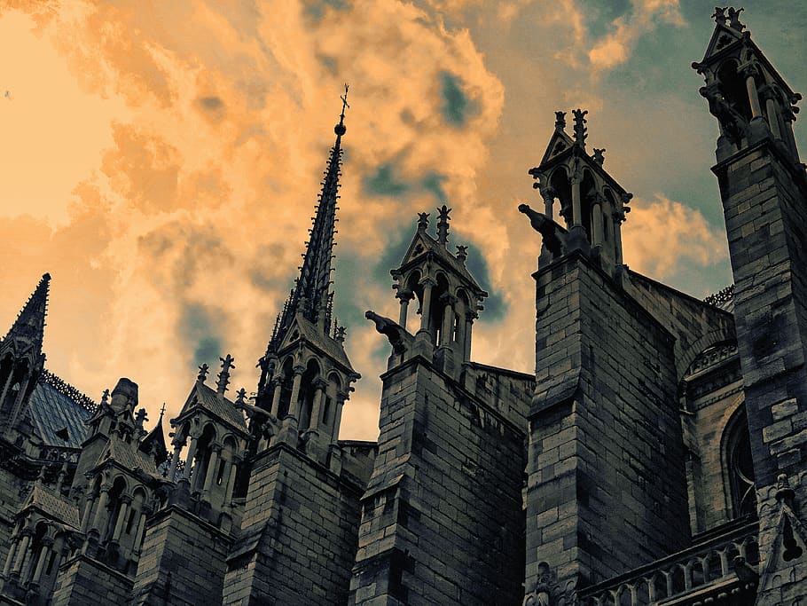 spire, architecture, tower, steeple, building, france, paris HD wallpaper