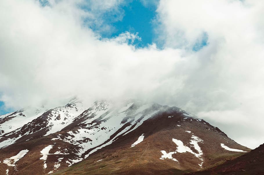 mountain, nature, outdoors, mountain range, slope, peak, ice HD wallpaper