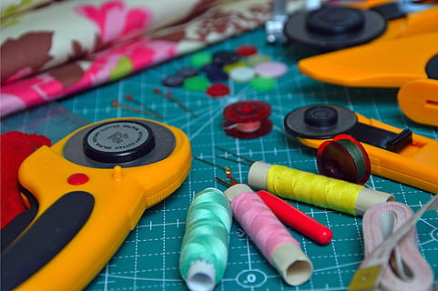 cutting tool, textile, late, buttons, clipboard, sewing, material HD wallpaper