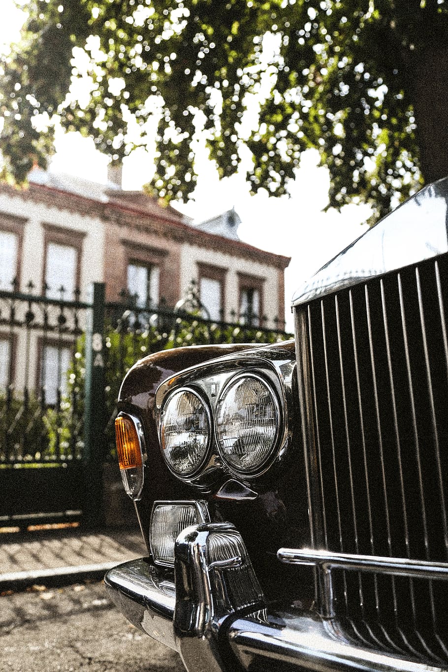 vehicle showing headlight, france, strasbourg, antique car, transportation HD wallpaper