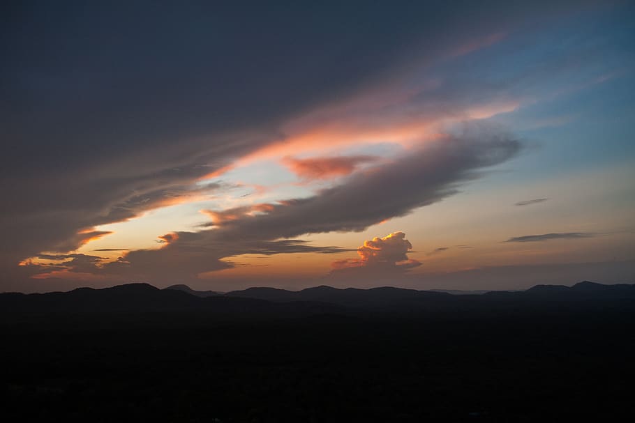 white clouds photography, nature, outdoors, dawn, red sky, dusk HD wallpaper