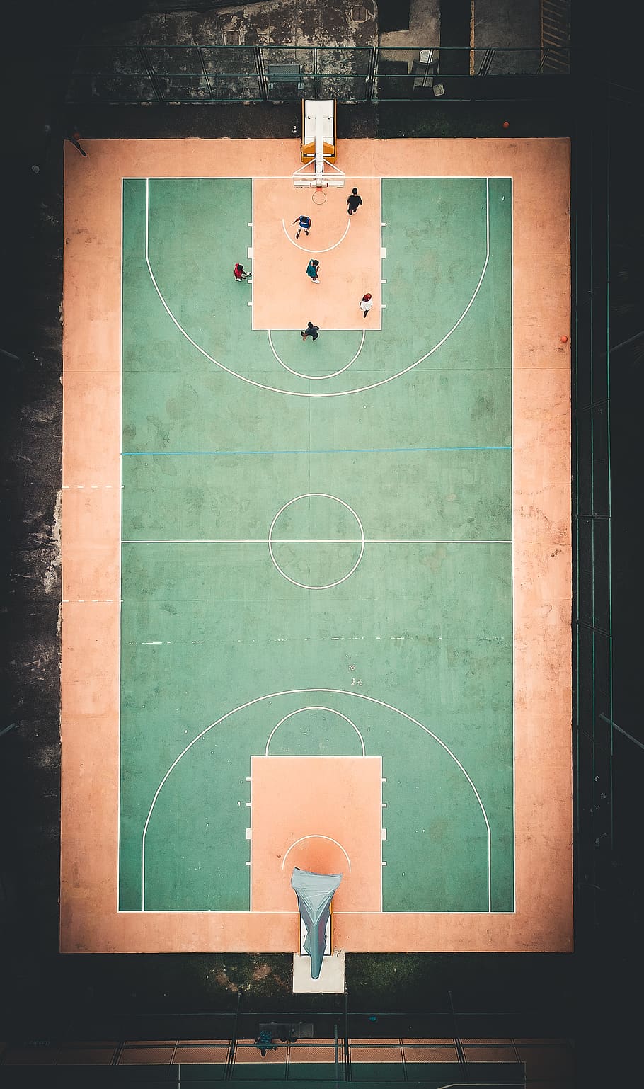 aerial view of basketball coutr, sport, team, team sport, sports, HD wallpaper