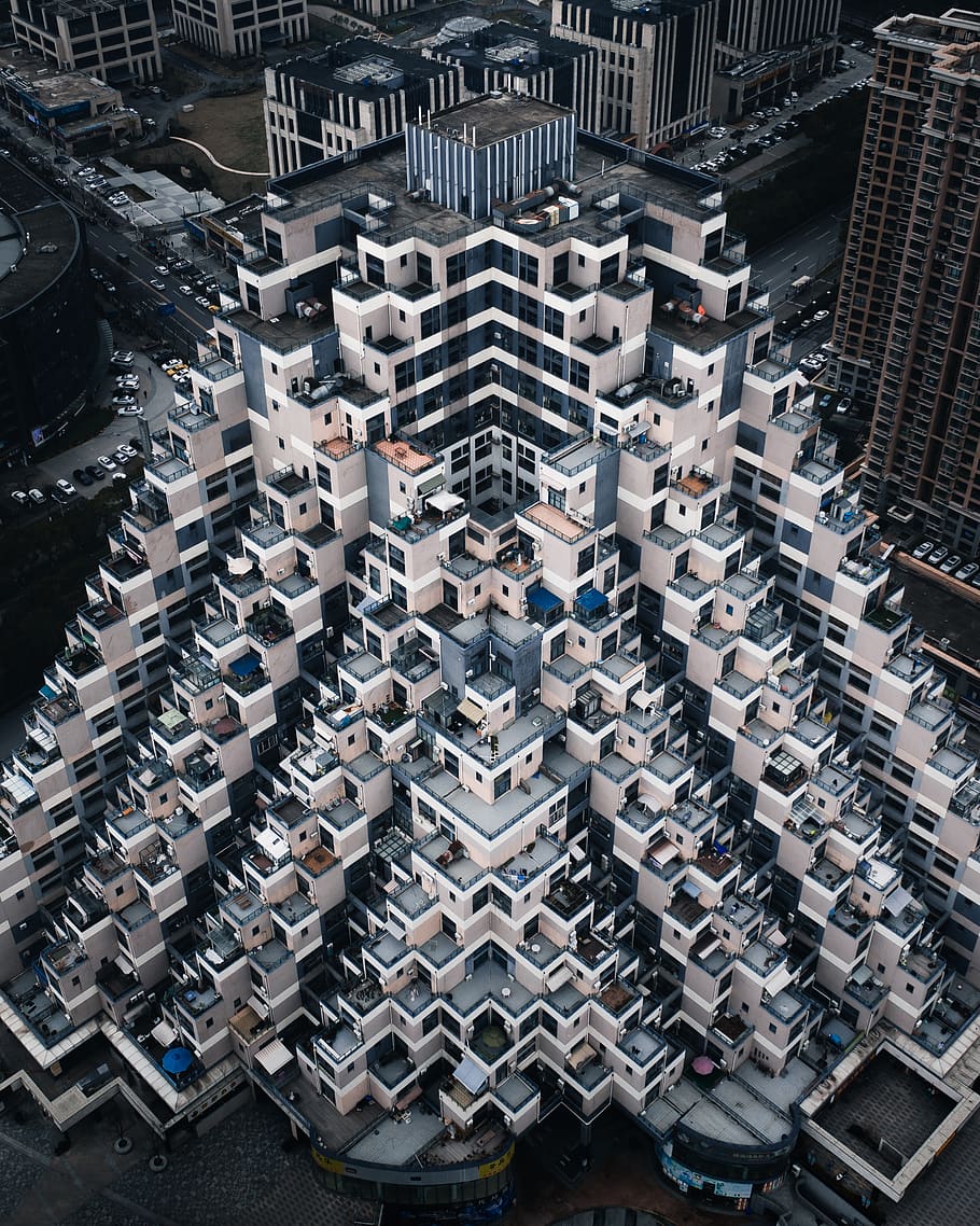 building exterior, architecture, built structure, city, high angle view HD wallpaper