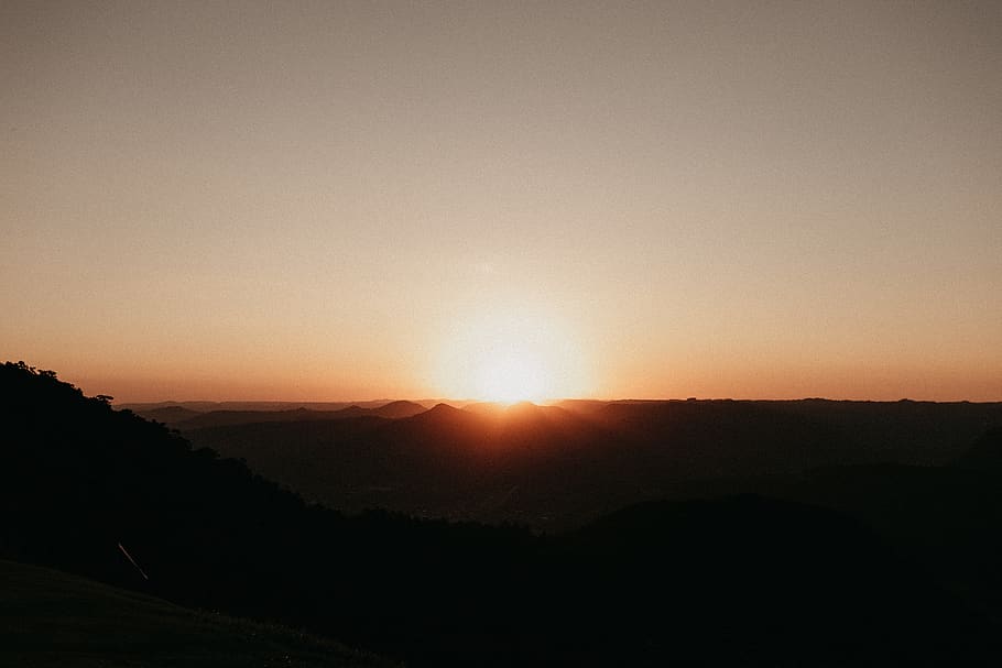 sunset photography, nature, flare, light, outdoors, sky, dusk HD wallpaper