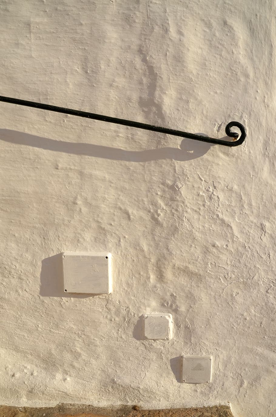 spain, binibequer vell, steps, handrail, low sun, stucco wall HD wallpaper