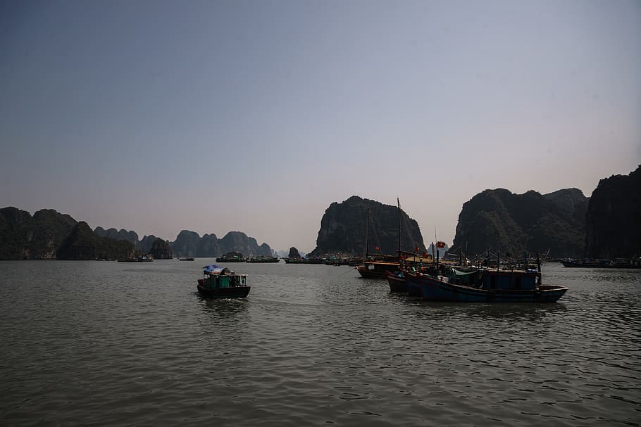 vietnam, hạ long bay, sea, ocean, water, islands, travel, HD wallpaper