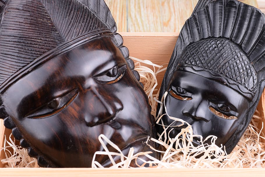 african, head, face, black, male, wood, hand labor, mask, close-up HD wallpaper