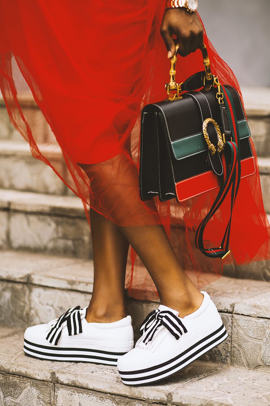 Person Carrying Black Leather Handbag, fashion, feet, footwear, HD wallpaper