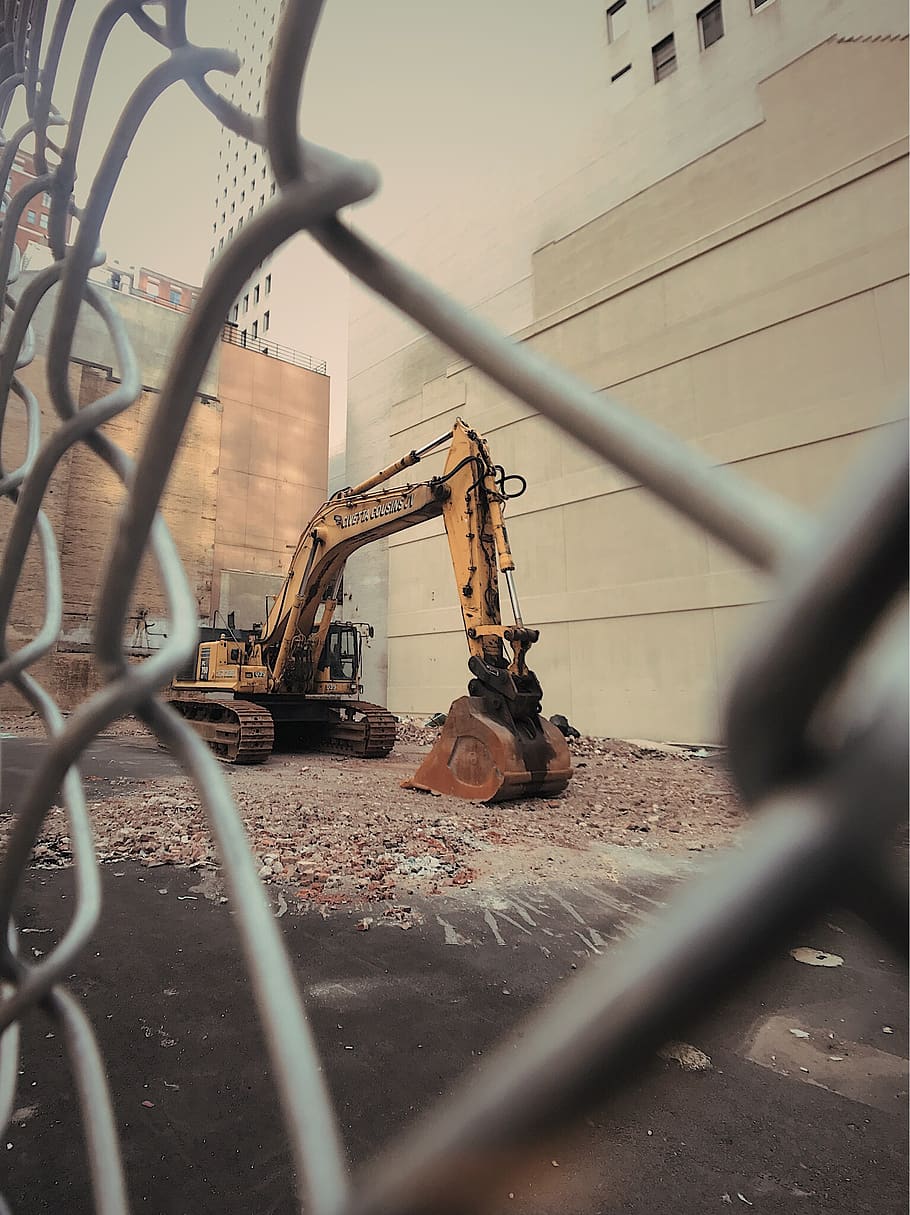 fence, barrier, boundary, metal, chainlink fence, focus on background