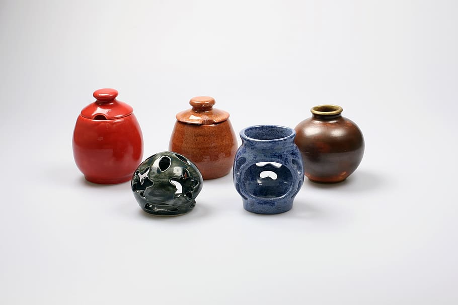 pots, glazes, pottery, ceramic, earthenware, hand labor, weel HD wallpaper