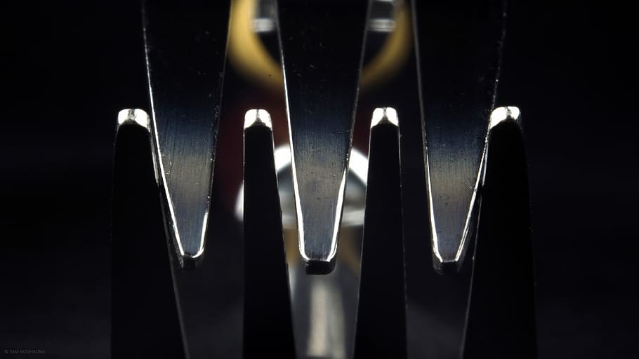 fork, forks, macro, nikon d7000, close-up, studio shot, metal HD wallpaper