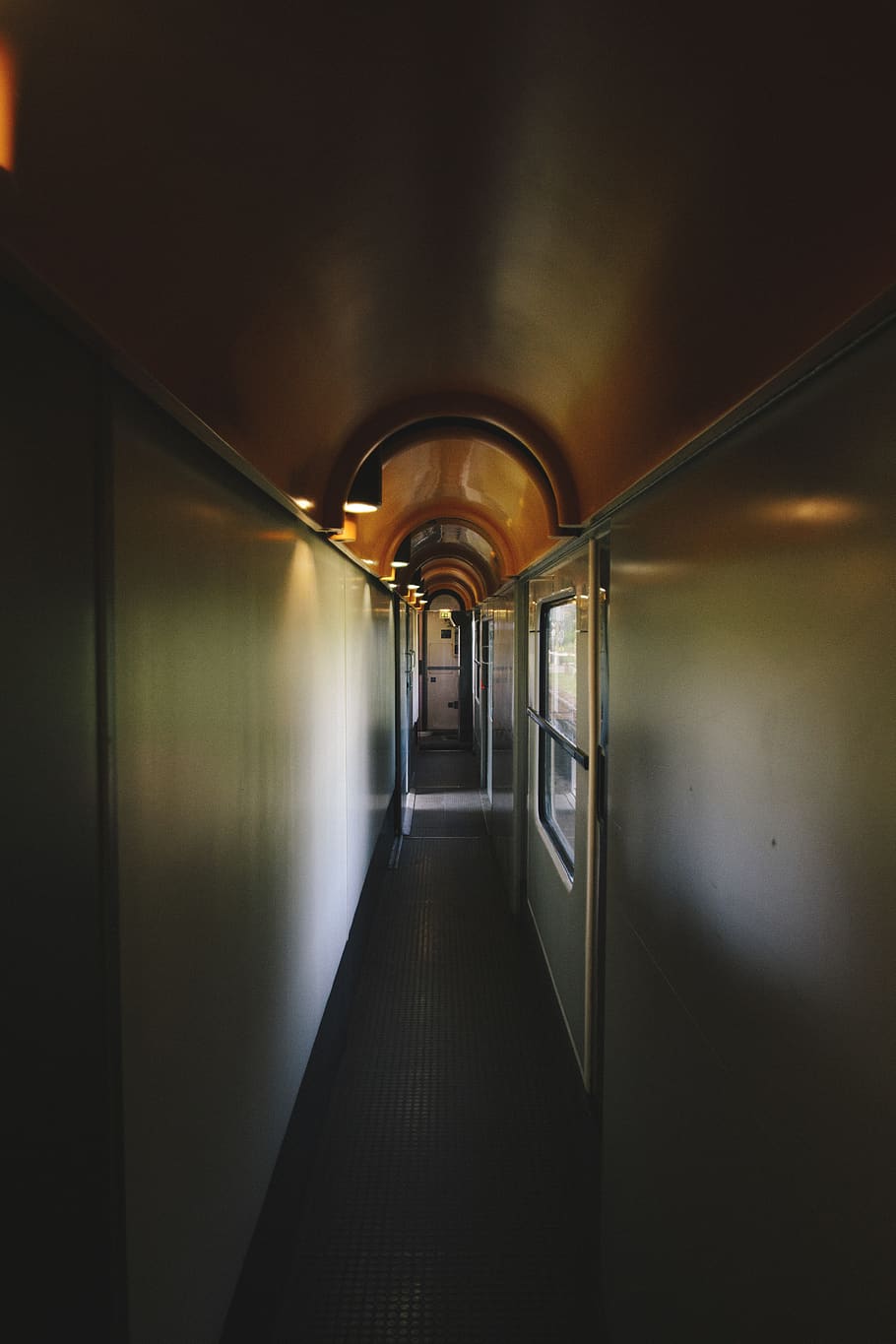 austria, vienna, old, waggon, train, windows, orange, light HD wallpaper