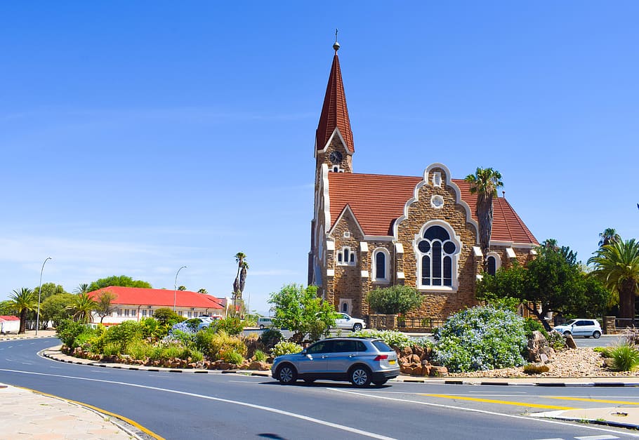 windhoek, namibia, africa, church, building, landmark, architect, HD wallpaper