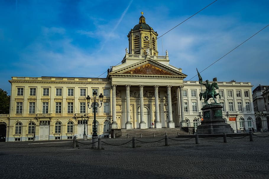 architecture, building, palace, square, belgian, city, tourism HD wallpaper