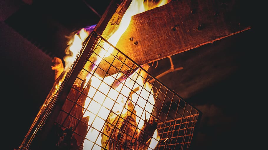 germany, lich, eberstadt, ember, ash, burning, wood, screws HD wallpaper