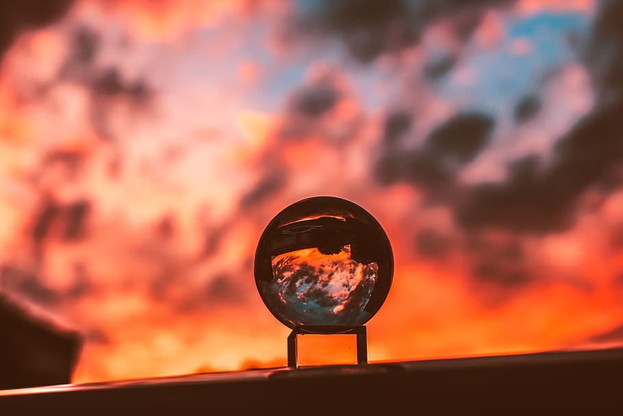 romania, bucharest, sunset, orange color, sphere, sky, cloud - sky HD wallpaper