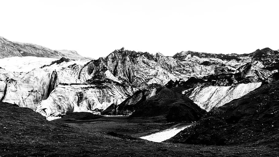mountain range, alps, outdoors, nature, iceland, grey, valley HD wallpaper