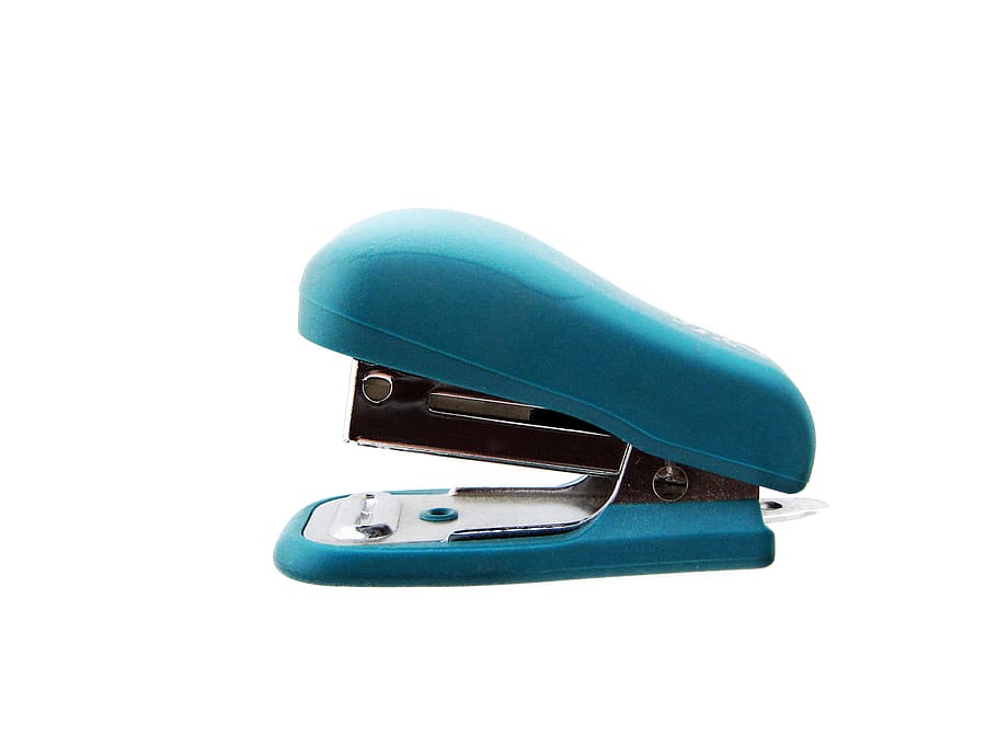 stapler, business, plastic, desktop, closeup, isolated, item HD wallpaper