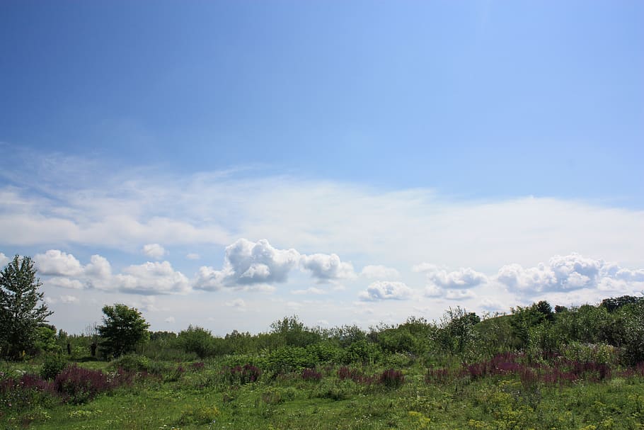 painting, impressionism, landscape, clouds, nature, countryside HD wallpaper